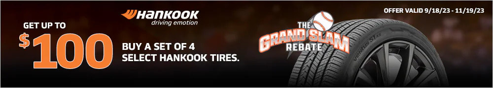 Hankook tire rebate for November 2023 with Tire Rack