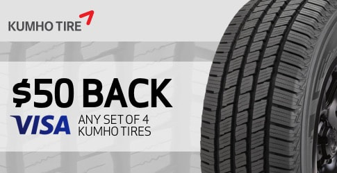 Kumho tire rebate for November and December 2018