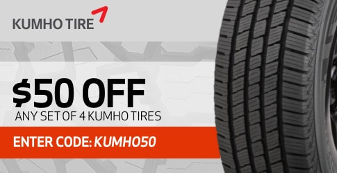 Kumho tires coupon code for February 2019