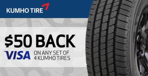Kumho tire rebate for June 2020 with Tire Buyer